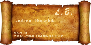 Lautner Benedek névjegykártya