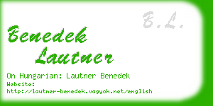 benedek lautner business card